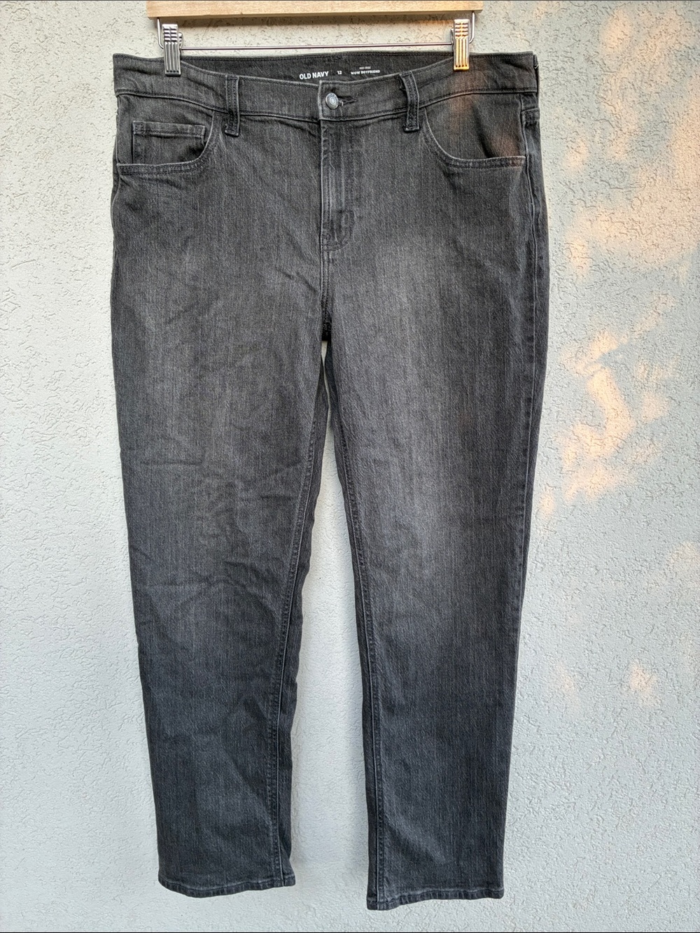 Old Navy grey WOW Boyfriend mid-rise I wore them twice